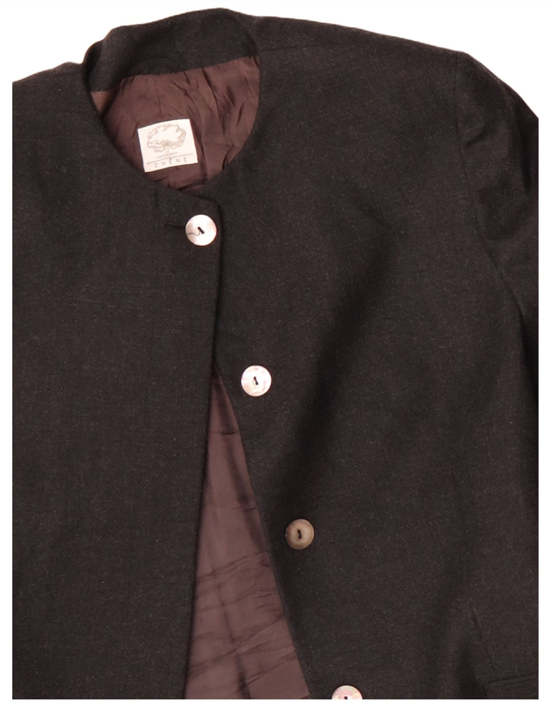 Vintage Γυναικείο Longline τζάκετ με 4 κουμπιά σακάκι IT 48 XL Γκρι μαλλί