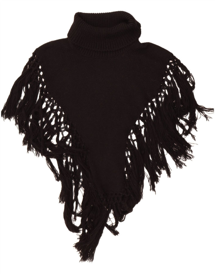 Vintage γυναικείο ρολό Poncho Jumper One Size Μαύρο