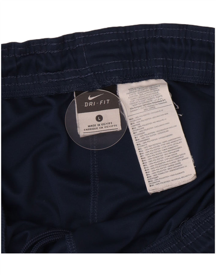 Ανδρικό αθλητικό σορτς Nike Dri Fit με μεγάλο μπλε ναυτικό πολυεστέρα