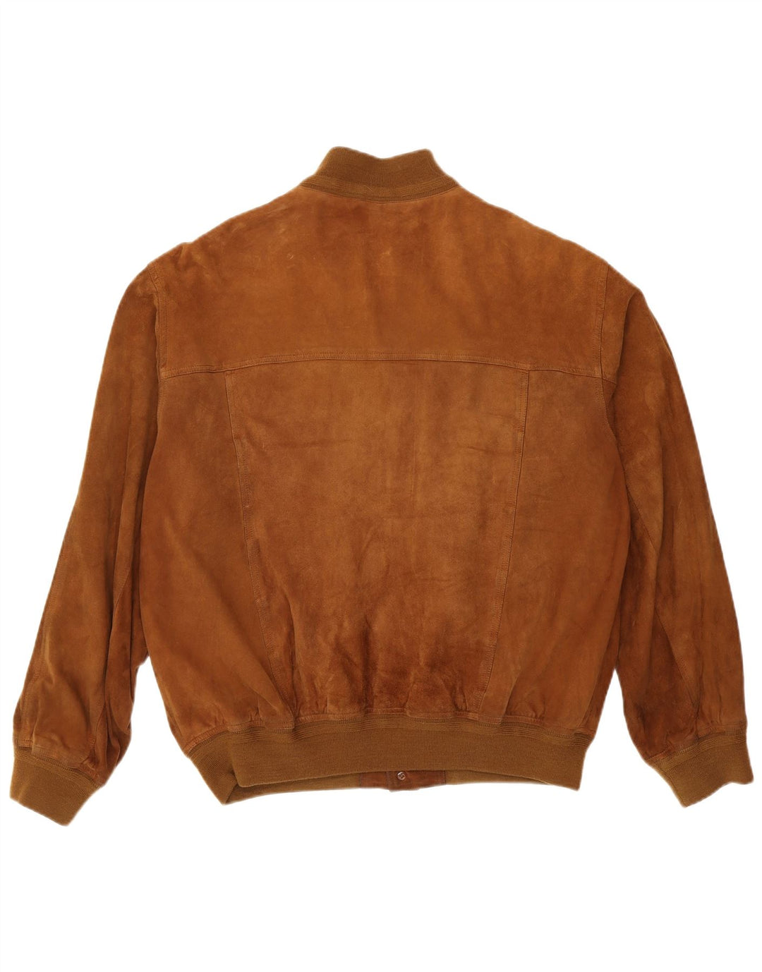 Vintage Ανδρικό Suede Bomber Jacket IT 55 2XL Καφέ Δερμάτινο