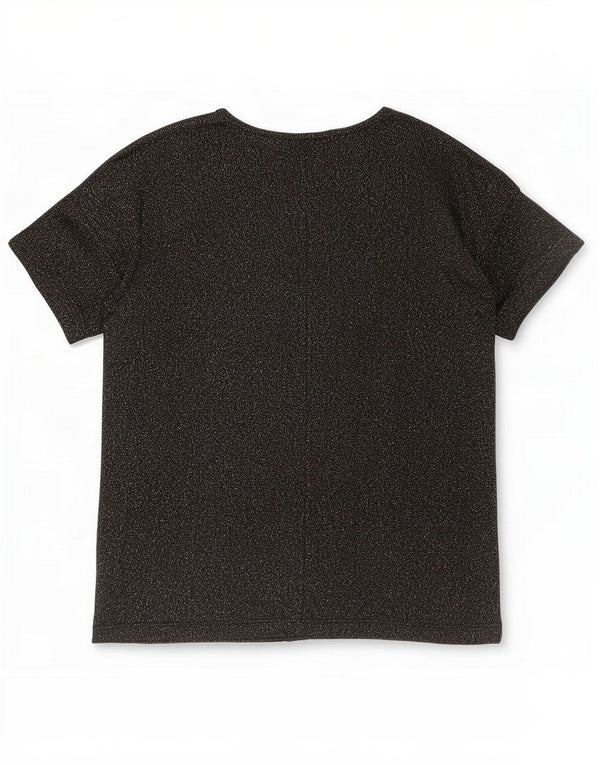 Topshop γυναικείο μπλουζάκι μεγάλου μεγέθους Top UK 8 Small Black flecked Polyester