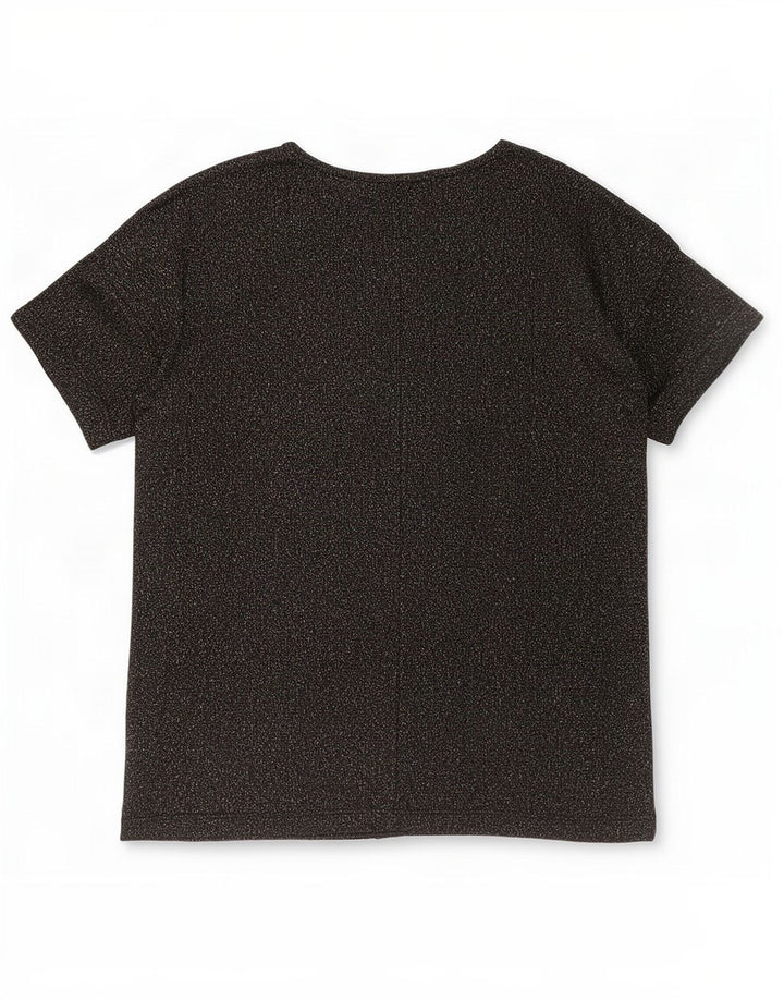 Topshop γυναικείο μπλουζάκι μεγάλου μεγέθους Top UK 8 Small Black flecked Polyester