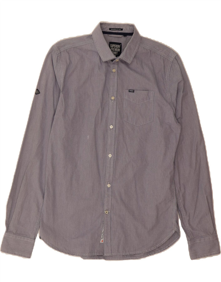 SUPERDRY Mens Shirt Medium Navy Blue Check Cotton Vintage Superdry and Second-Hand Superdry from Messina Hembry 