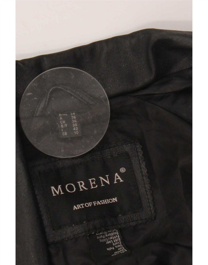 Morena Γυναικείο Oversized Δερμάτινο Μπουφάν UK 10 Small Black