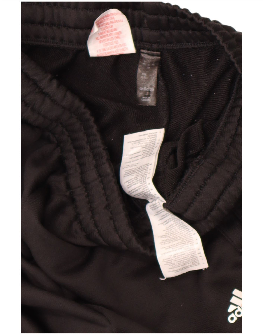 Adidas Boys Tracksuit Trousers Joggers 15-16 Years Black Polyester