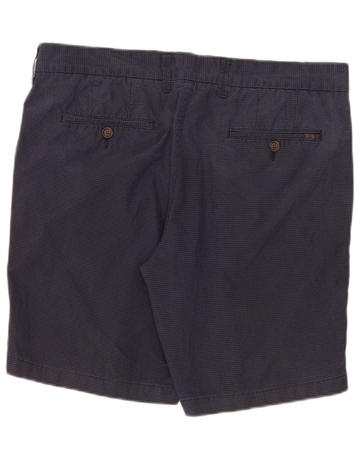 Ανδρικό σορτς Chino Marks & Spencer W36 Μεγάλο Navy Blue από βαμβακερό Gingham