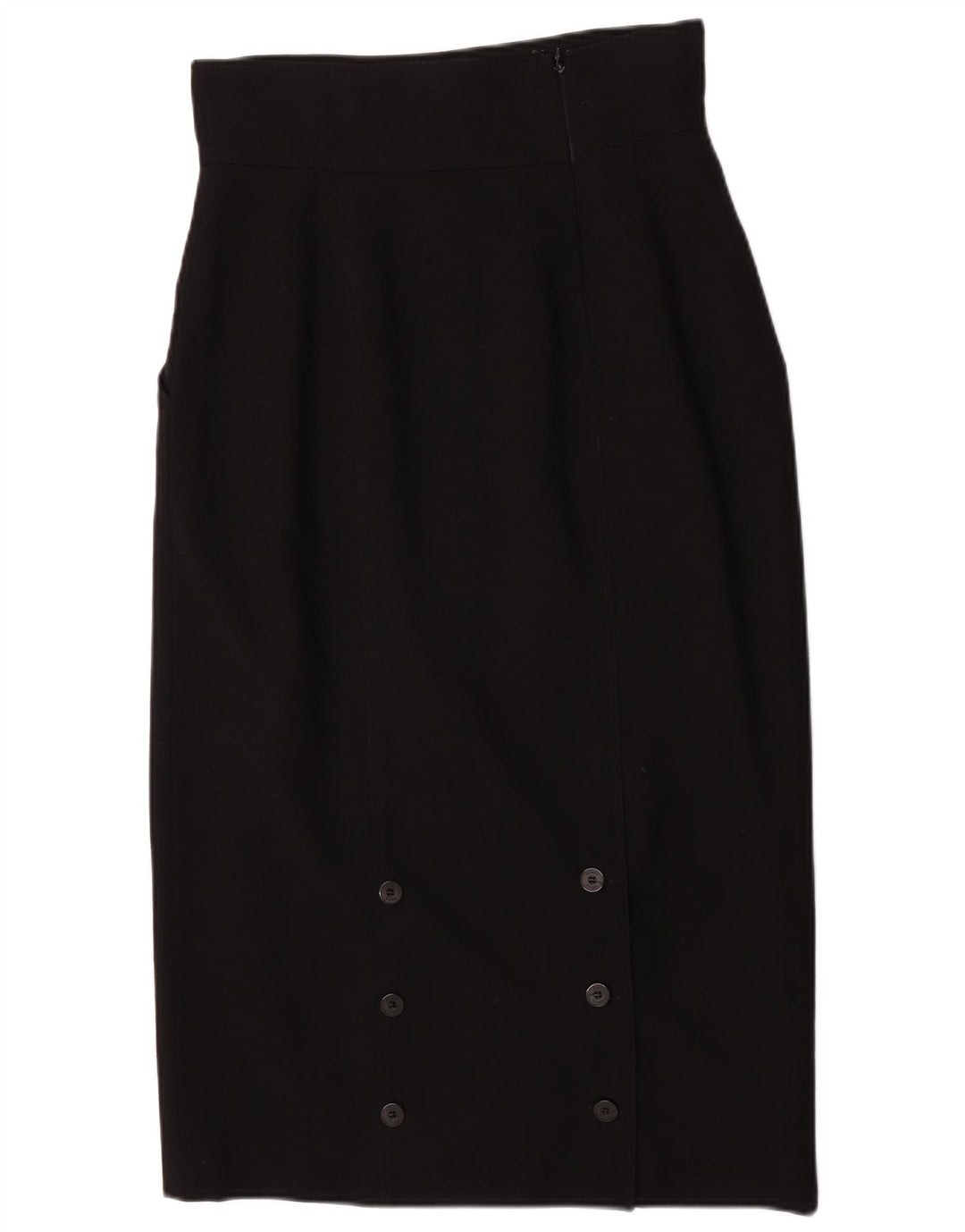 Fendi Γυναικεία Ψηλόμεση Midi Φούστα IT 44 Medium W28 Μαύρη Μάλλινη