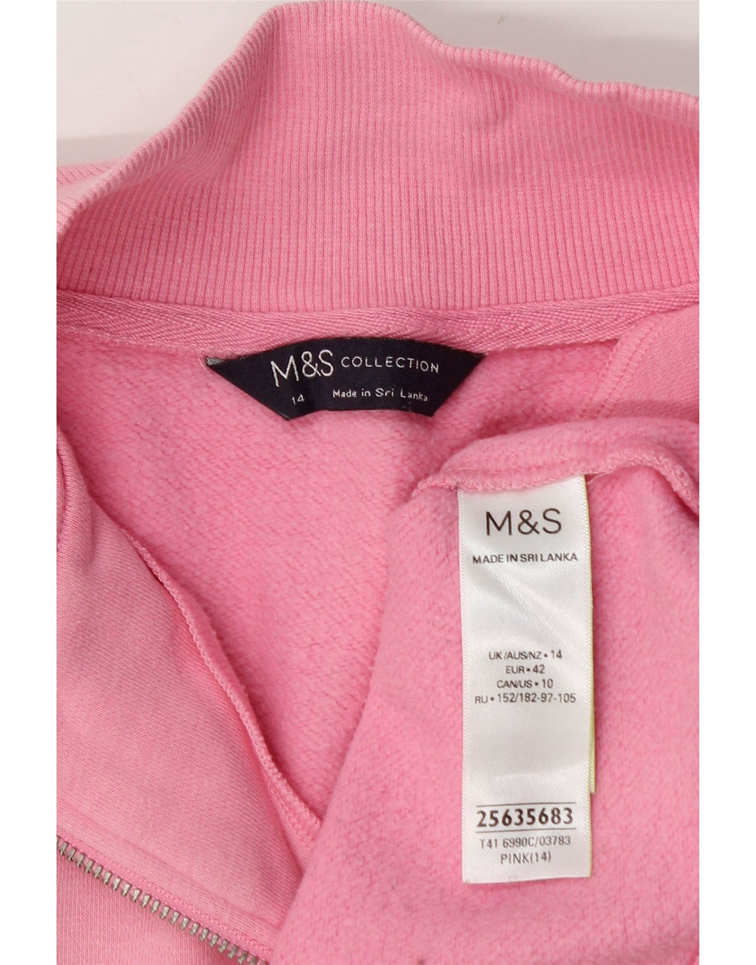 Marks & Spencer Γυναικεία φούτερ μεγάλου μεγέθους Jumper UK 14 Large Pink