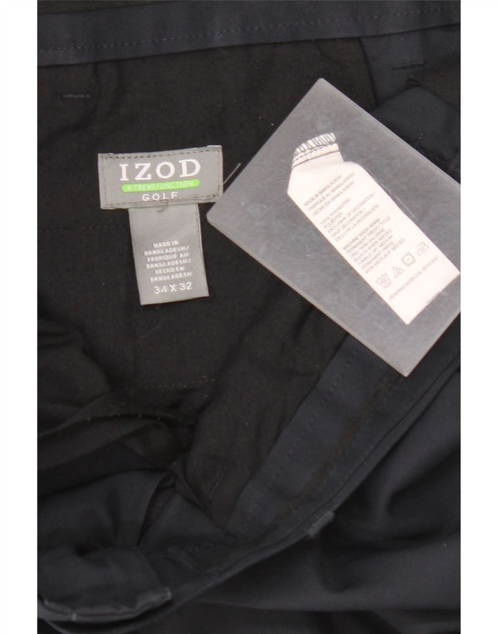 Ανδρικό IZOD Golf Straight Παντελόνι Chino W34 L32 Navy Blue Polyester