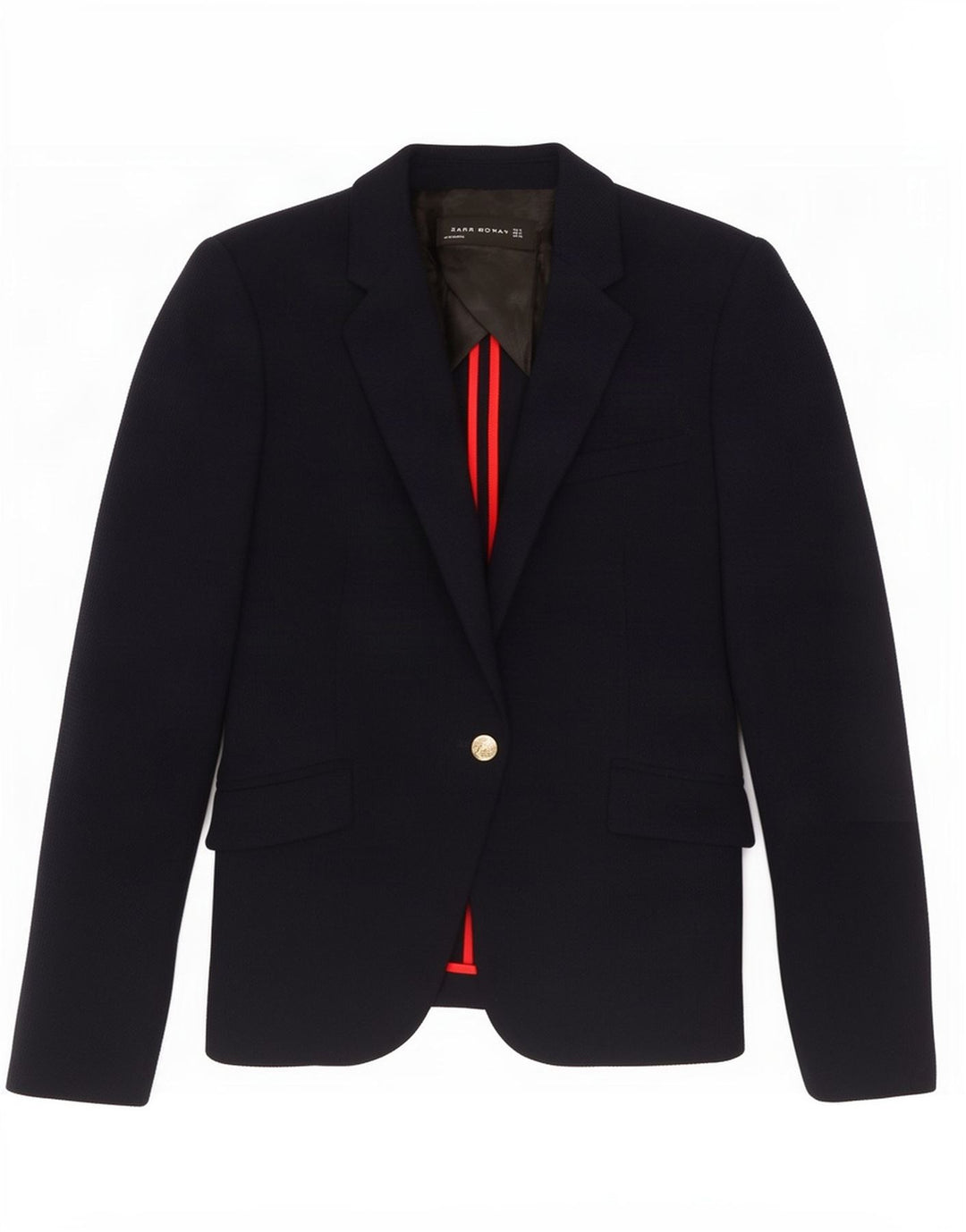 Zara Γυναικείο Μπλέιζερ Μπουφάν UK 10 Small Navy Blue