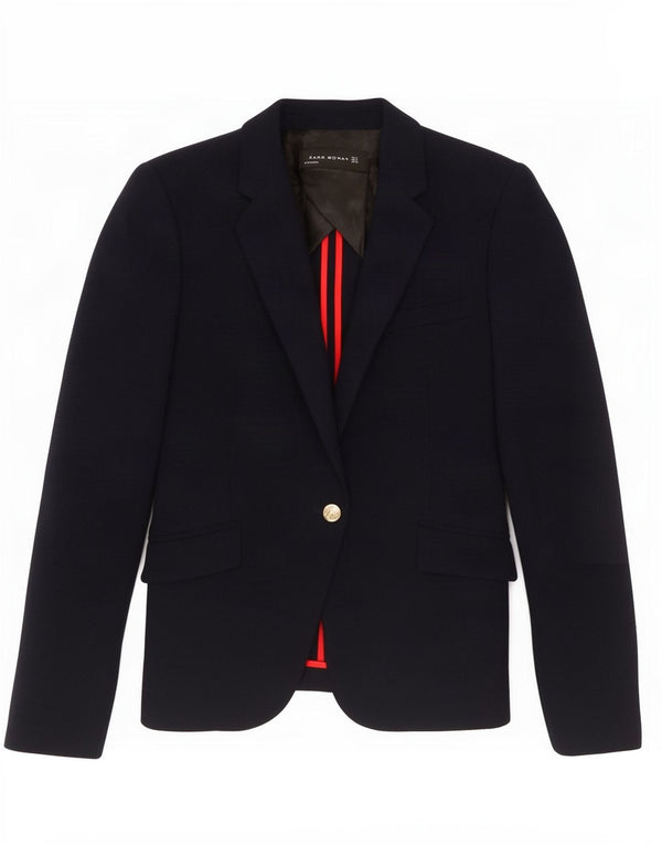 Zara Γυναικείο Μπλέιζερ Μπουφάν UK 10 Small Navy Blue