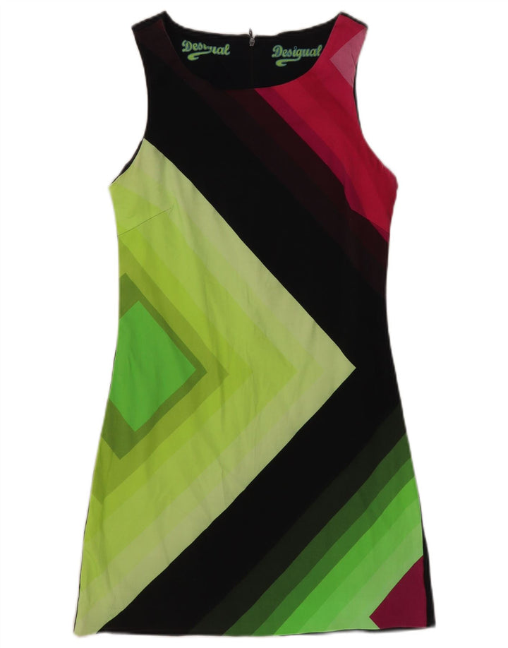 Γυναικείο φόρεμα με θήκη Desigual UK 12 Medium πολύχρωμο γεωμετρικό