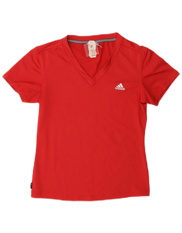 Adidas Γυναικείο Clima 365 T-Shirt Top UK 14 Medium Red Polyester