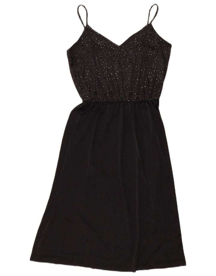 Vintage Γυναικείο Slip Dress UK 12 Medium Black
