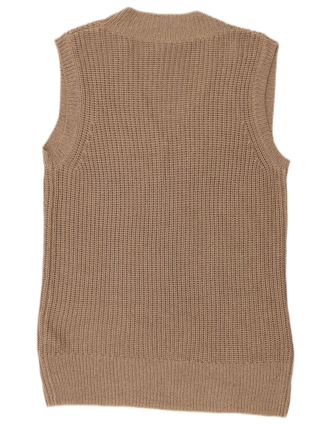Zara Γυναικείο Γιλέκο Longline Tank Top UK 14 Medium Brown Πολυεστέρας