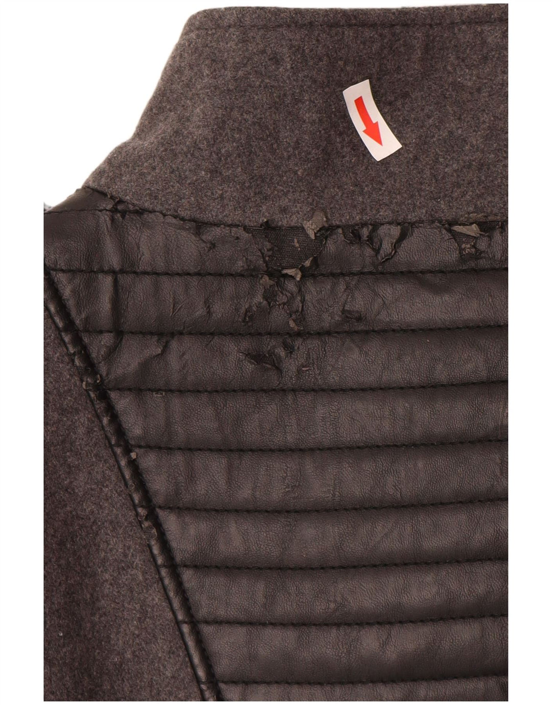 KHUJO Γυναικείο Στρατιωτικό Παλτό UK 16 Large Grey Wool