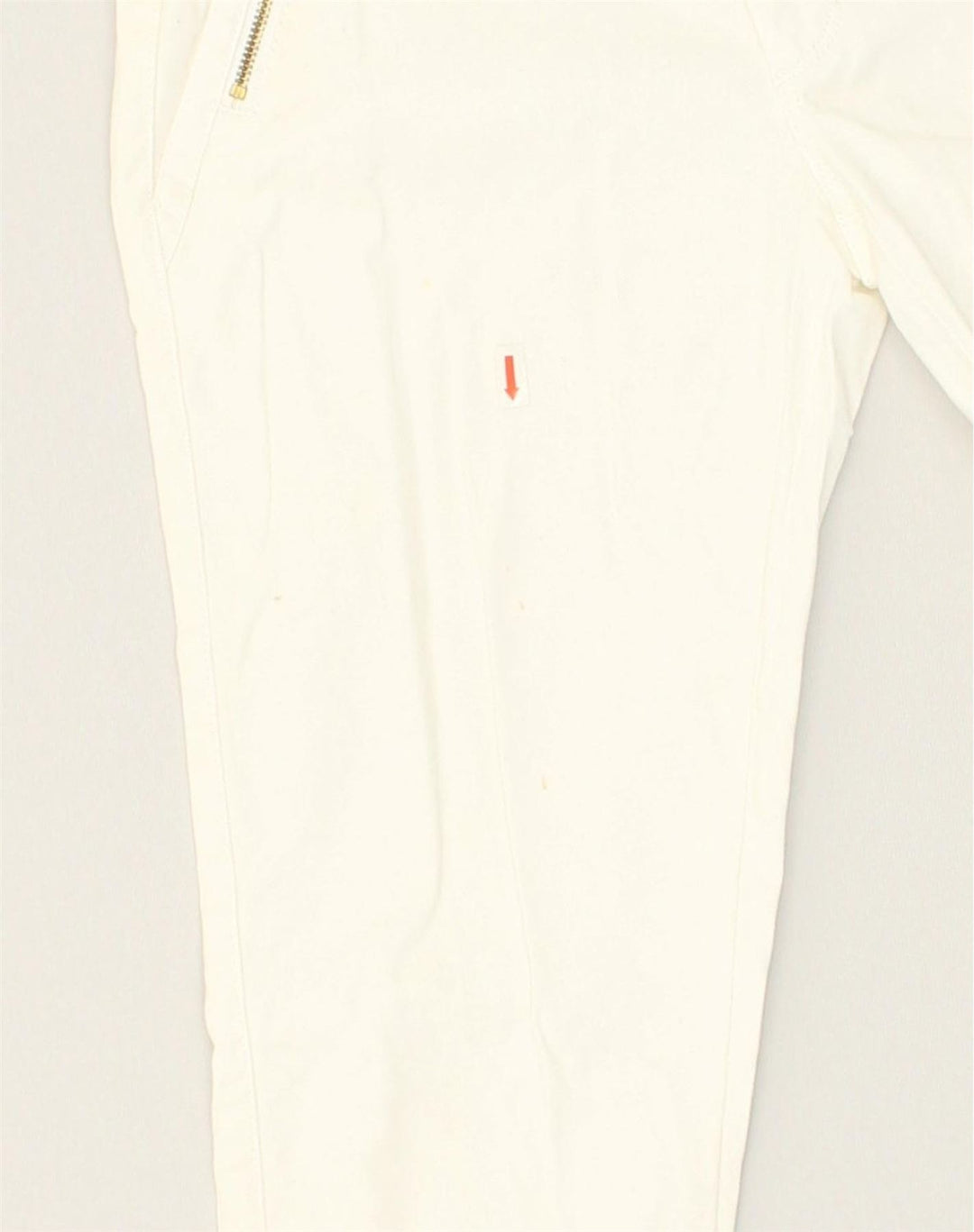 MICHAEL KORS Womens Skinny Chino Trousers US 2 XS W28 L29 White Cotton | Vintage Michael Kors | Thrift | Second-Hand Michael Kors | Used Clothing | Messina Hembry 
