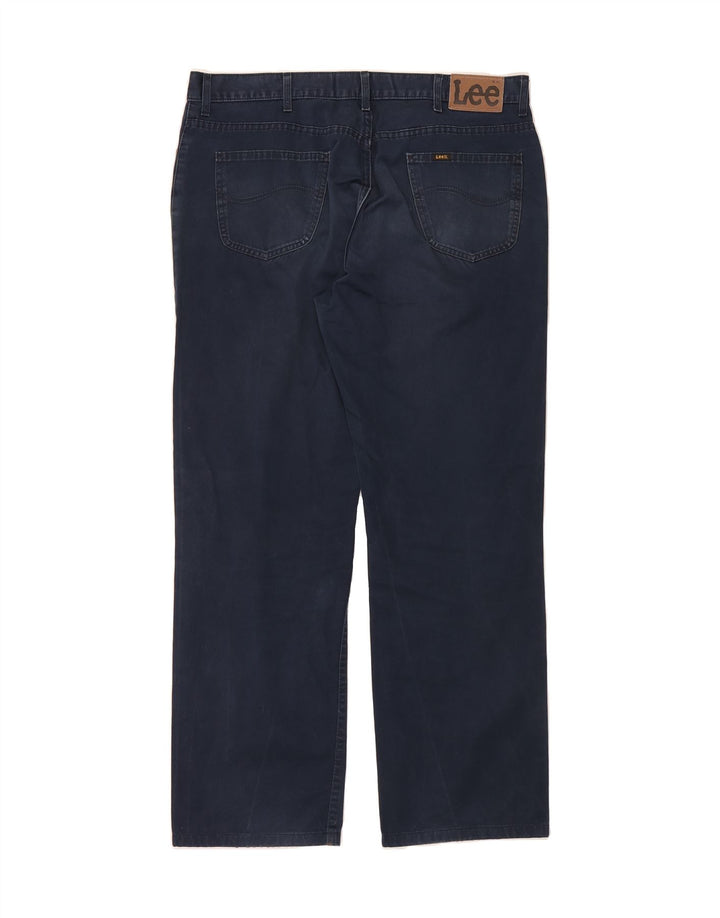 LEE Mens Straight Jeans W40 L30 Navy Blue Cotton Vintage Lee and Second-Hand Lee from Messina Hembry 