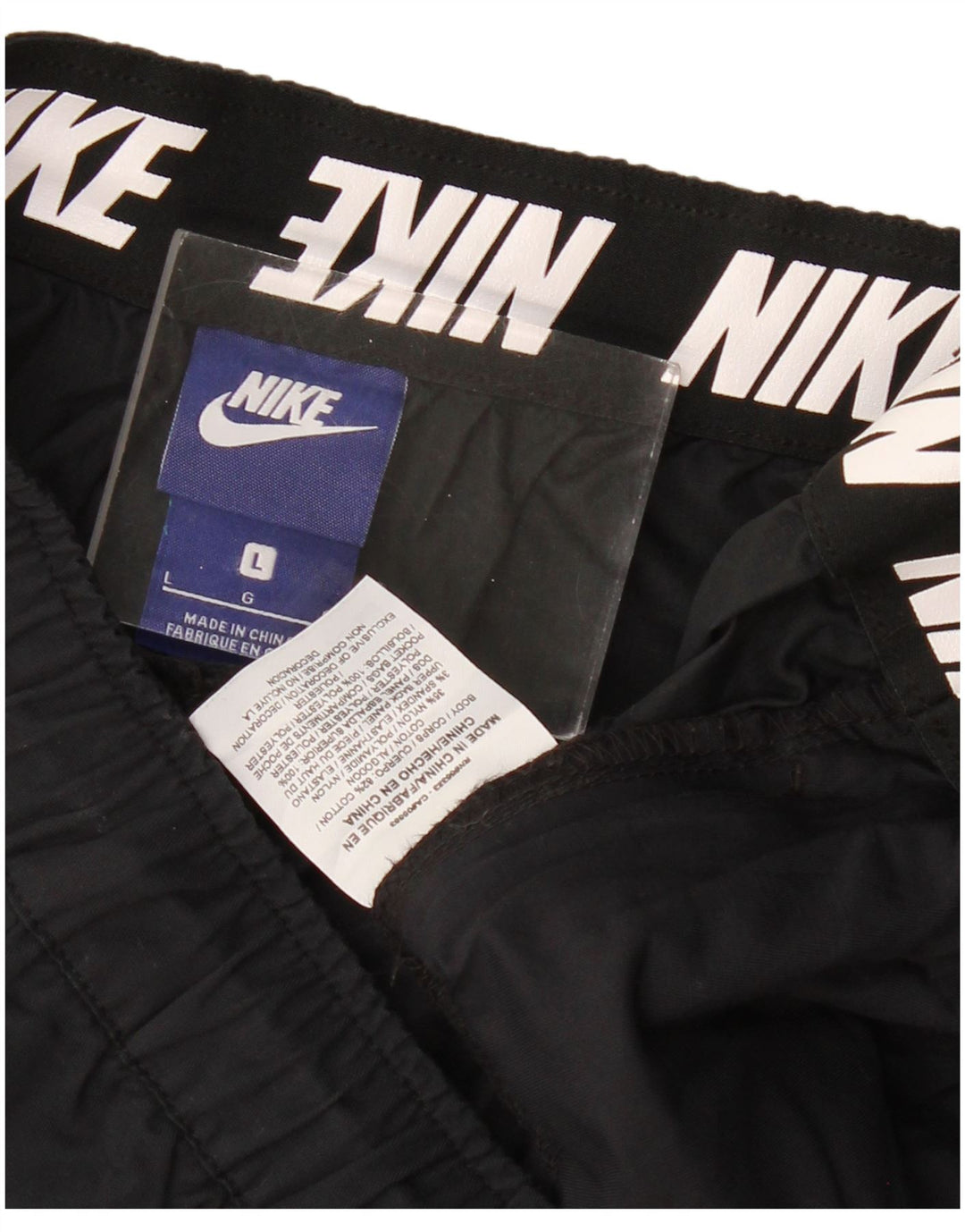 Γυναικεία φόρμα Nike Παντελόνι UK 14 Large μαύρο βαμβακερό