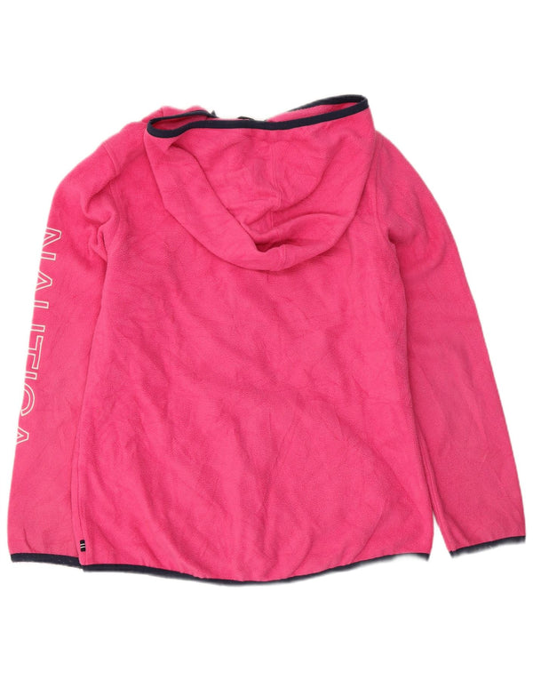 Nautica Girls Graphic Hooded Fleece Jacket 12-13 ετών Μεγάλο Ροζ Πολυεστέρας