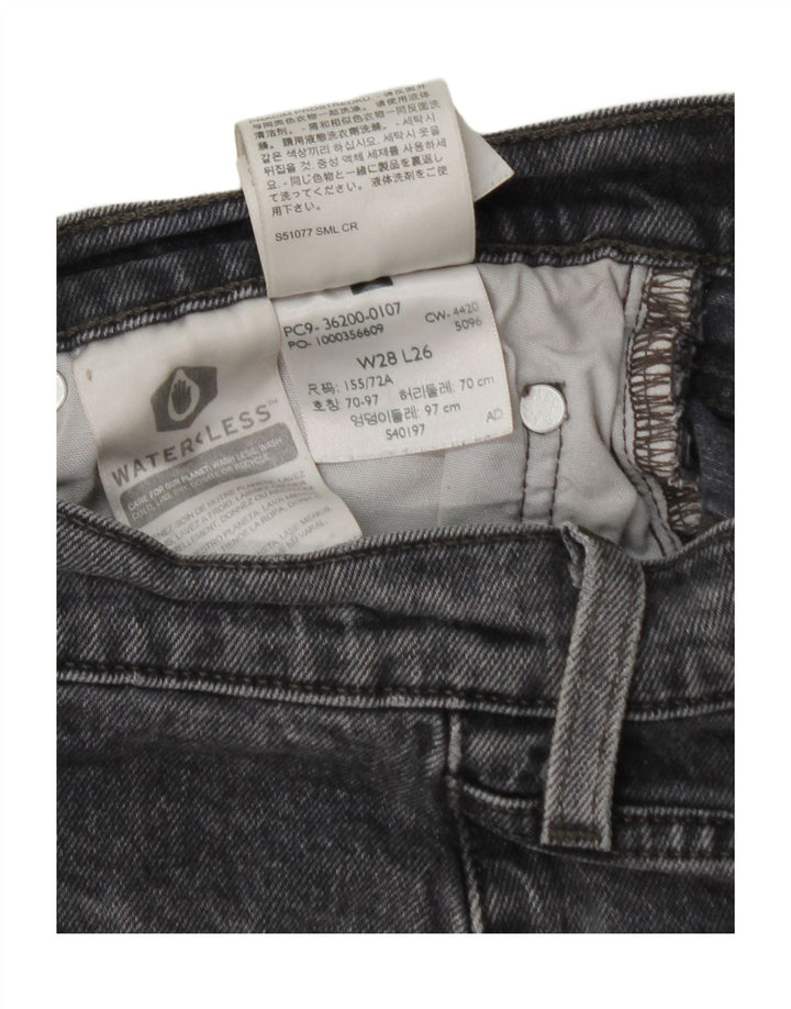 LEVI'S Γυναικείο 501 Τζιν ίσιο W28 L26 Μαύρο βαμβακερό
