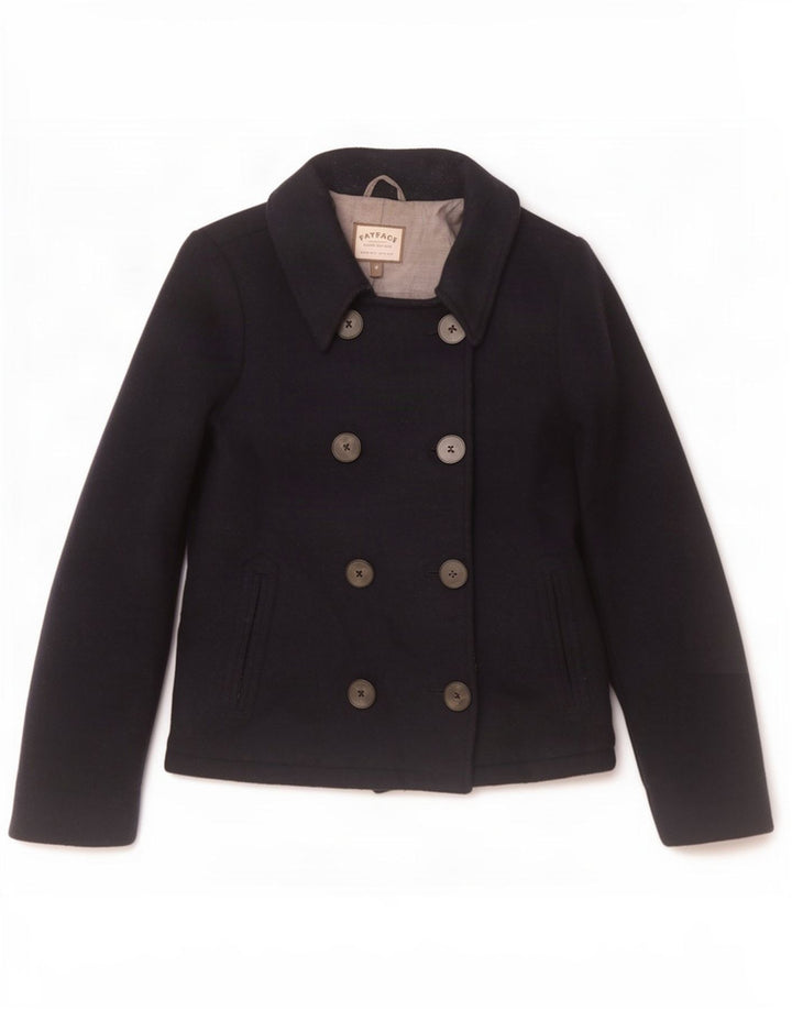 Fat Face Γυναικείο παλτό μπιζελιού UK 10 Small Navy Blue Wool
