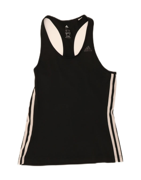 Adidas Womens Climalite Vest Top UK 8/10 Small Black Polyester