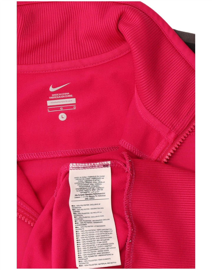 Γυναικεία φόρμα Nike Top Jacket UK 14 Large Pink Colourblock Polyester