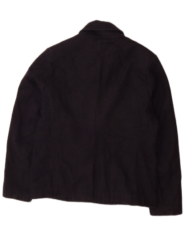 Lyle & Scott Ανδρικό παλτό μπιζελιού UK 36 Small Navy Blue Acrylic