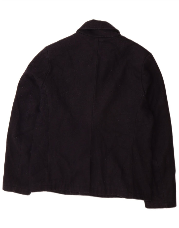 Lyle & Scott Ανδρικό παλτό μπιζελιού UK 36 Small Navy Blue Acrylic
