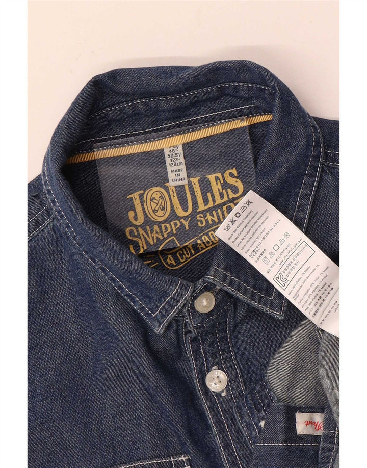 Joules Boys Denim πουκάμισο 7-8 ετών Navy Blue Cotton