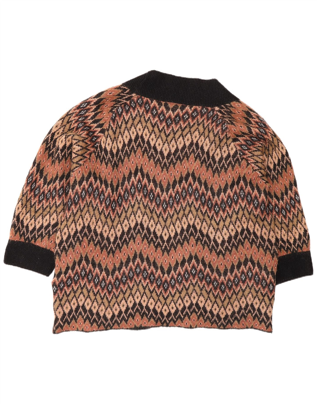 Topshop Γυναικείο Oversized Ανοιχτό Ζακέτα UK 12 Μεσαίο Καφέ Γεωμετρικό
