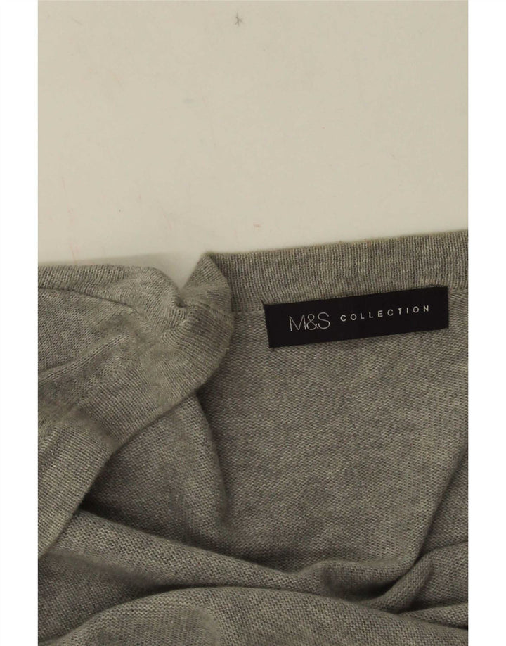 Marks & Spencer Γυναικεία ανοιχτή ζακέτα πουλόβερ UK 10 Small Grey