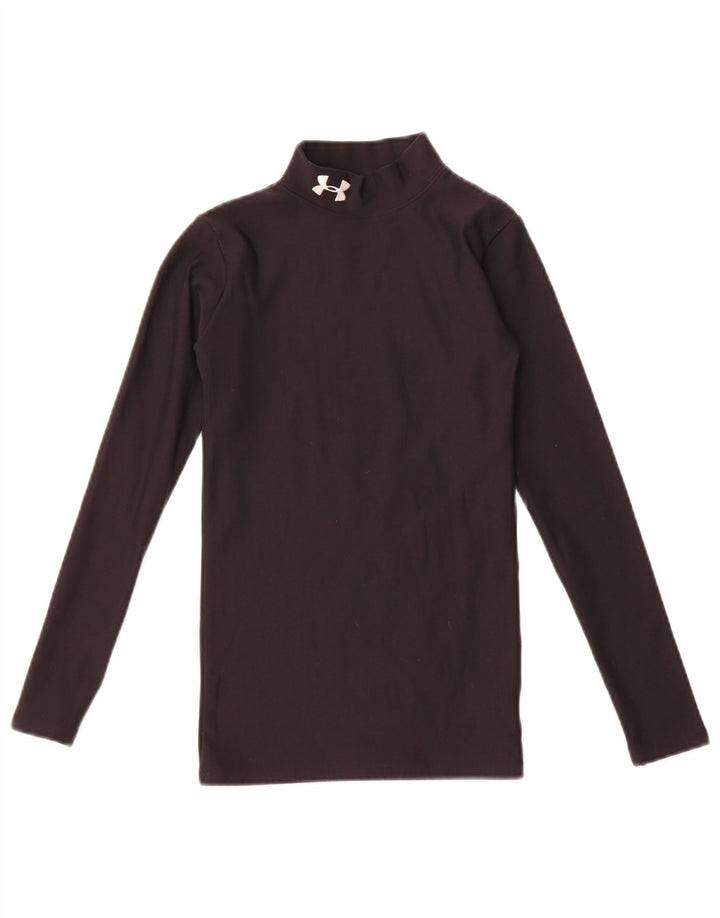 Under Armour Boys Cold Gear Top μακριά μανίκια 9-10 ετών Μεσαίο μαύρο νάιλον
