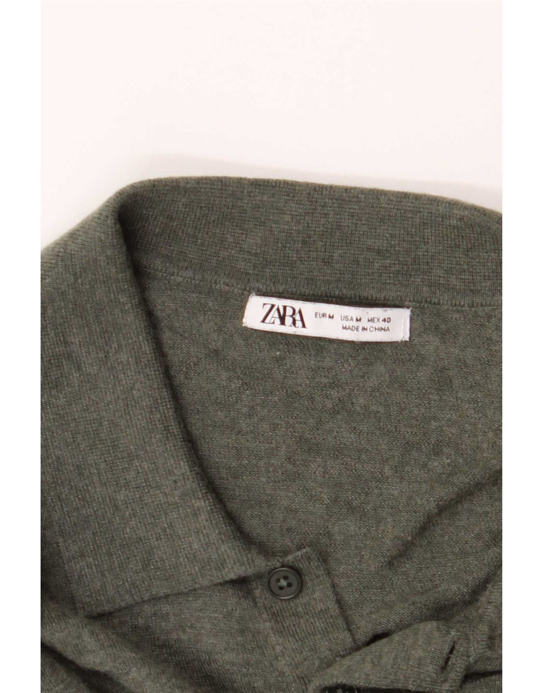 Ανδρικό πουλόβερ Zara Polo Neck Jumper Medium Khaki