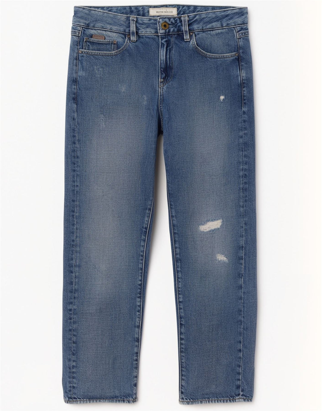 G-Star Γυναικείο Distressed Straight Jeans W24 L30 Blue Cotton