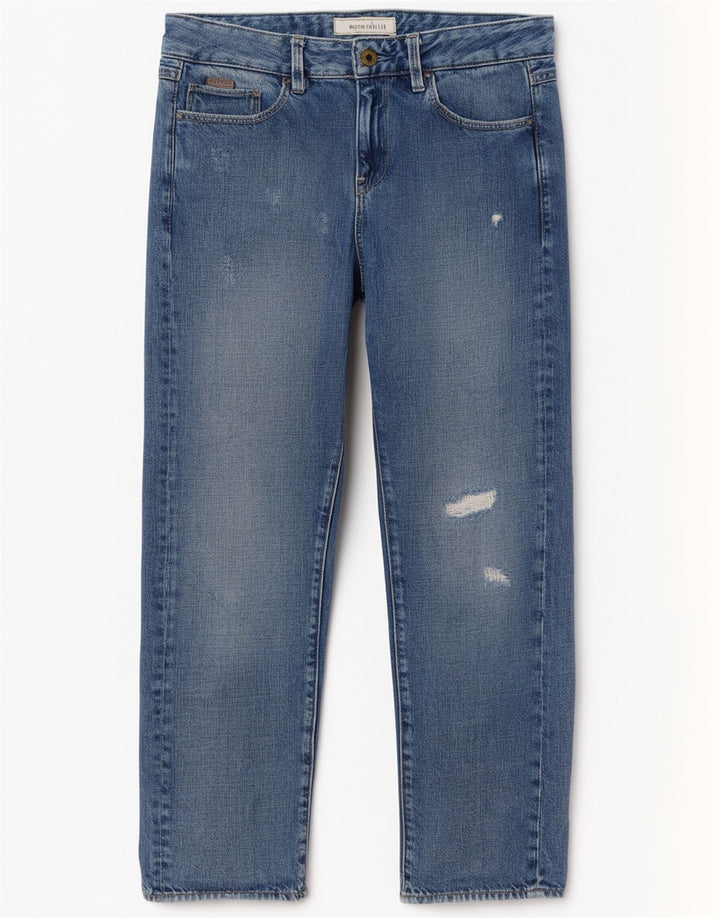 G-Star Γυναικείο Distressed Straight Jeans W24 L30 Blue Cotton