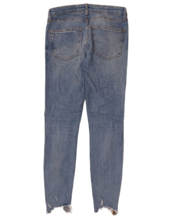 Zara Womens Distressed Skinny Jeans EU 36 XS W26 L27 Blue