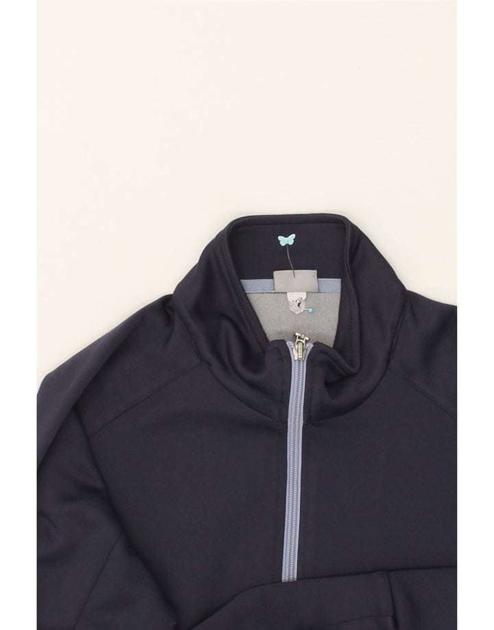 ASICS Womens Tracksuit Top Jacket UK 18 XL Navy Blue Colourblock Polyamide Vintage Asics and Second-Hand Asics from Messina Hembry 