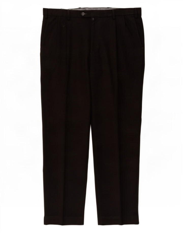 Marks & Spencer Ανδρικό παντελόνι κανονικό κοστούμι W38 L31 μαύρο πολυεστέρα