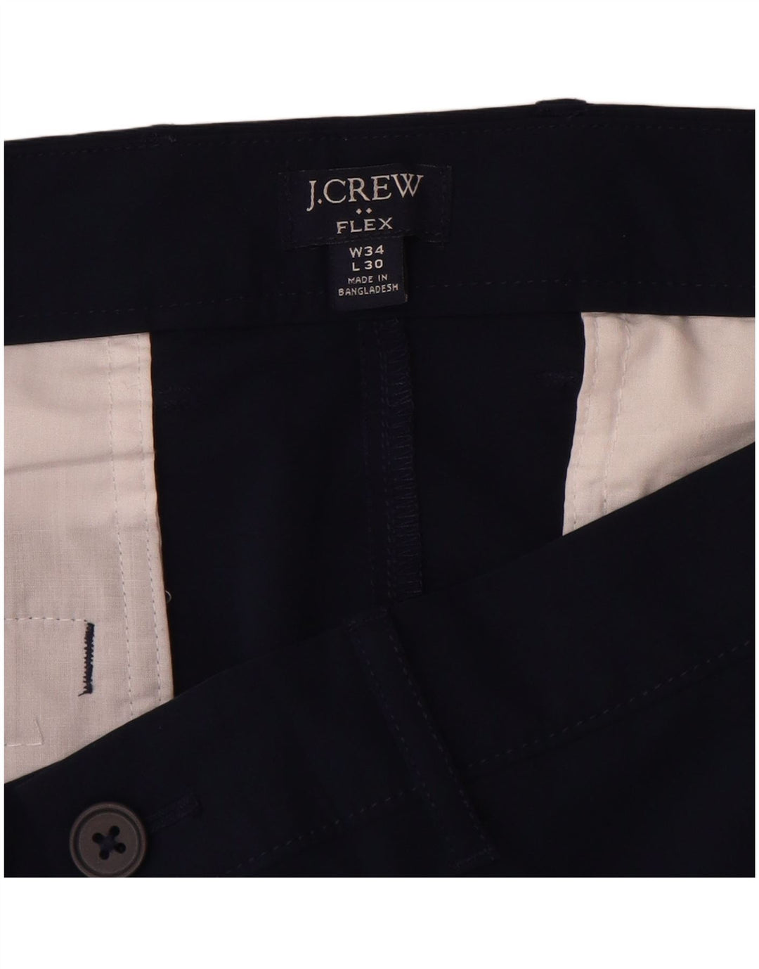J. Ανδρικό παντελόνι Chino Flex Slim Crew W34 L30 Navy Blue Polyester