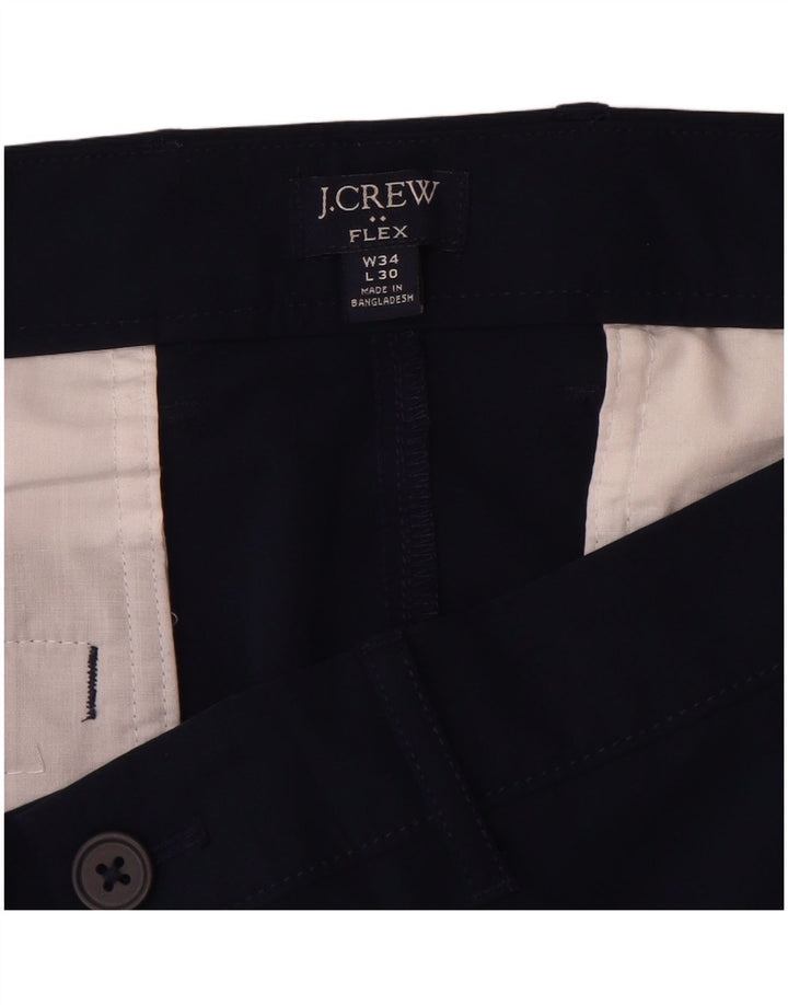 J. Ανδρικό παντελόνι Chino Flex Slim Crew W34 L30 Navy Blue Polyester