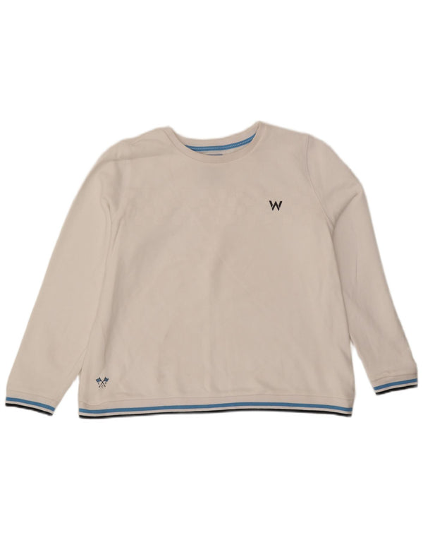 Crew Clothing Γυναικεία γραφική φούτερ Jumper UK 16 Large White Flecked