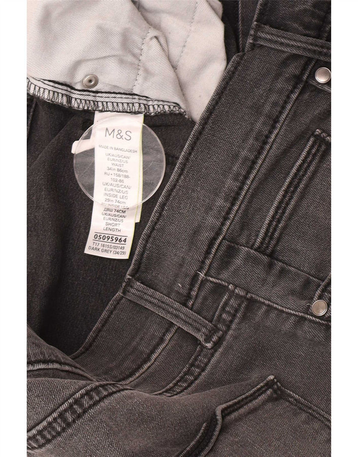 Marks & Spencer Ανδρικό Slim Jeans W34 L29 Γκρι βαμβακερό