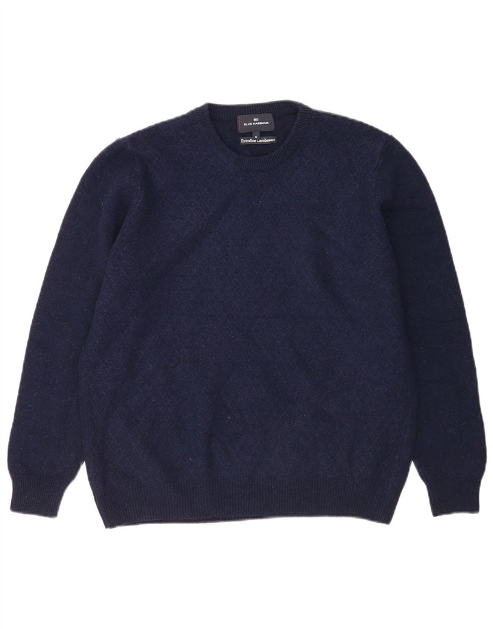 Ανδρικό πουλόβερ Marks & Spencer Blue Harbour Crew Neck Jumper Medium Navy