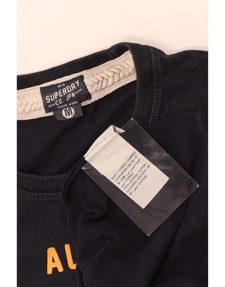 Ανδρικό γραφικό T-Shirt Superdry Top Μεσαίο μαύρο βαμβακερό