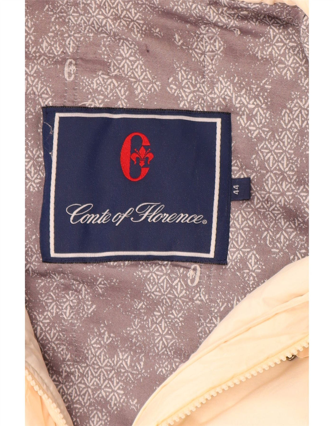 CONTE OF FLORENCE Γυναικείο παλτό αντιανεμικό IT 44 Medium Off White Πολυεστέρας