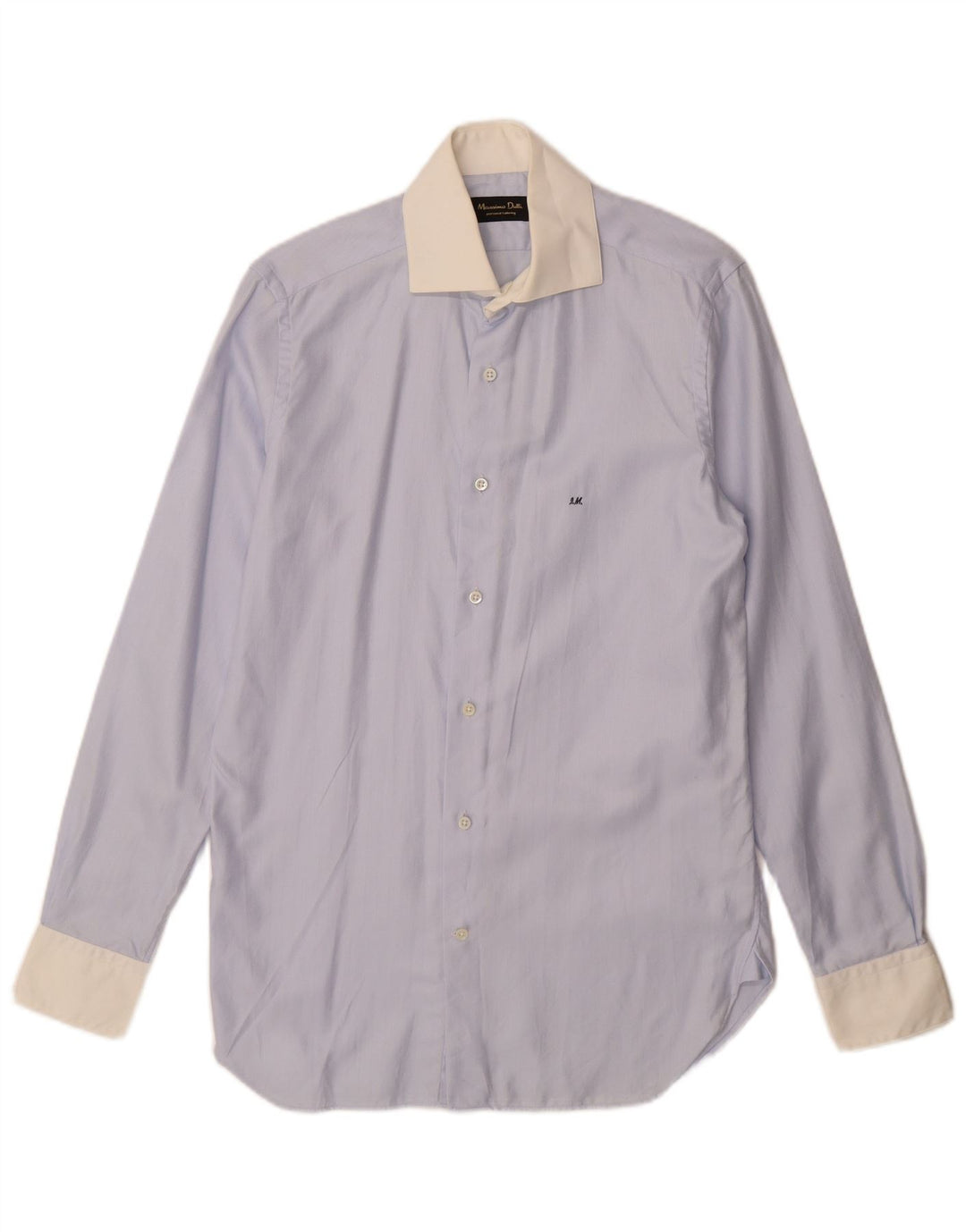 Ανδρικό πουκάμισο Massimo Dutti Μέγεθος 38 15 Μεσαίο Μπλε Ψαροκόκκαλο