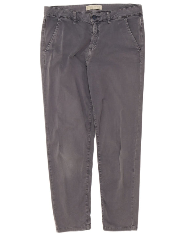 Zara Γυναικείο ίσιο παντελόνι Chino EU 36 XS W26 L26 Γκρι