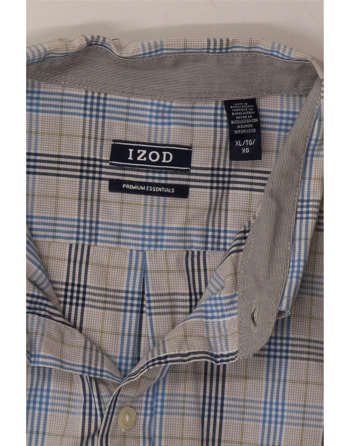 IZOD Mens Shirt XL Blue Check Cotton Vintage Izod and Second-Hand Izod from Messina Hembry 